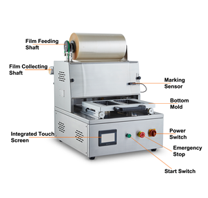 Machine de scellage de barquettes électrique DASEN DQ450TE pour barquettes alimentaires et de légumes sous atmosphère modifiée (MAP) - Direct Usine - Product Image 2
