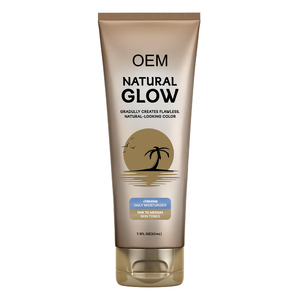 Loción corporal autobronceadora de marca blanca OEM, loción corporal autobronceadora hidratante reafirmante resplandeciente natural para <span class=keywords><strong>hombre</strong></span> y mujer - Product Image 1