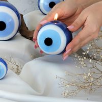 LE187 Meilleures bougies œil de démon colorées artistiques, vente de bougies de Noël, designs d'art de bougies
