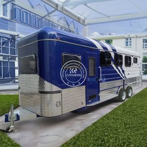 2025 22 Ft Livestock Trailer for <b>Sale</b> Canada Standard Horse Transport Trailer with Aluminium Windows - Product Image 2