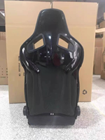 Sitzspielkonsole mit Schalensitzen, Sim-Racing-Simulator-Sitze, rote Nähte, Doppelschienen, Auto-Schalensitz für Gaming und Sport