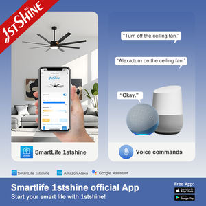 1stshine <span class=keywords><strong>ventilateur</strong></span> <span class=keywords><strong>de</strong></span> plafond avec lumière moteur DC réversible haut débit d'air industriel LED <span class=keywords><strong>ventilateur</strong></span> <span class=keywords><strong>de</strong></span> plafond avec télécommande - Product Image 6