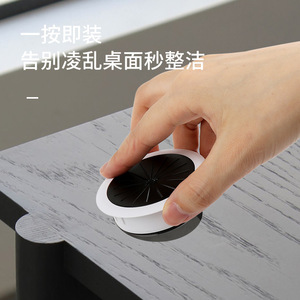 Round Cable Management Cover 60mm ABS Dustproof Wire Organizer for <b>Desk</b> Office Furniture Cabinet Hole Protection - Product Image 5