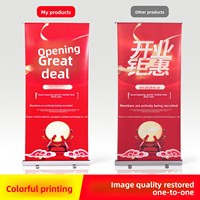 Support de bannière déroulante, panneau publicitaire vertical, présentoir télescopique sur pied, conception personnalisée d'affiches promotionnelles
