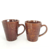 Tasse à café en céramique Zebra pour l'Afrique, vaisselle en grès, vente en gros, pas cher, Dubaï, vaisselle émaillée brune