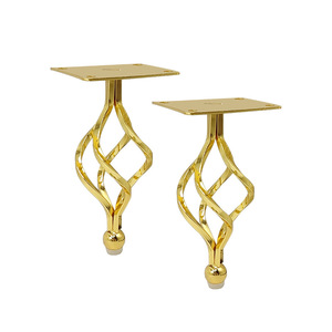Pieds de canapé ajourés Wansheng, pieds à boule torsadés quatre lignes, en acier laminé à froid, quincaillerie de meubles, support d'armoire - Product Image 1