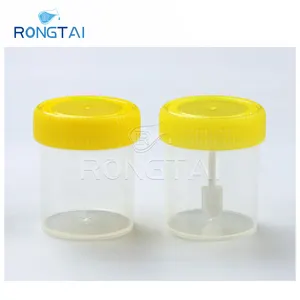 Rongtai vô trùng Mẫu container 120ml sản xuất phân Mẫu container Trung Quốc nhựa dùng một lần nước tiểu mẫu ly