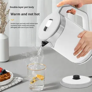 Bouilloire électrique 110V 1500W puissance 2.0L grande capacité Double couche anti-brûlure 304 acier inoxydable sans fil pour usage domestique 220V - Product Image 2