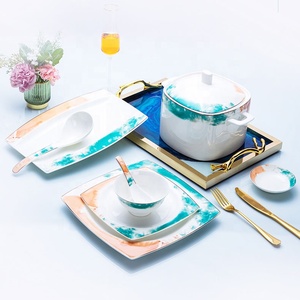 Jingdezhen – service de table en porcelaine, nouveaux modèles, tête de vieil homme dorée, vaisselle en céramique et baguettes - Product Image 4