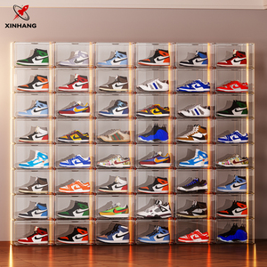 Tủ đựng giày xếp tầng chống bụi XinHang, hình chữ nhật, chất liệu PP, hộp đựng giày trong suốt - Product Image 6