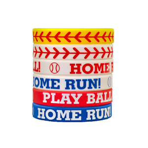 Braccialetti in Silicone <span class=keywords><strong>per</strong></span> gli appassionati di Baseball a basso costo <span class=keywords><strong>per</strong></span> gli atleti braccialetti di gomma impermeabili stampati - Product Image 4