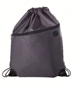 Custom Design <b>Drawstring</b> With Zipper Fabric Polyester Nylon Oxford Pocket Cinch Tote Gym Storage <b>Backpack</b> Bag - Product Image 4