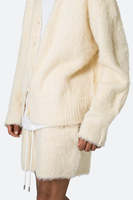 Fabricant de tricots Cardigan en mohair personnalisé Vêtements de créateurs pour hommes Pull en mohair Production Pull en tricot Cardigan pour hommes