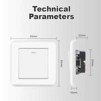 Interruptor de Pared de 3 Vías y 1 Grupo, Estándar Europeo, con Panel de PC, para Uso Industrial y Hospitalario, Habilitado para SDK, con Certificación CE y CCC, Resistente a Manipulaciones