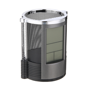 Kỹ thuật số lưới bút bút chì chủ với LED ánh sáng LCD bàn đồng hồ báo thức chủ bút bút cai trị văn phòng bàn tổ chức - Product Image 3