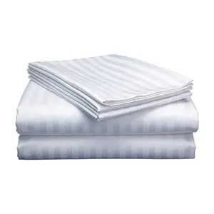 100% cotton stripe white cotton fabric 1CM 2cm 3cm Stripe White fabric Sheeting Fabric in roll for hotel hospital apartment