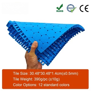 Modular Interlocking TPE Waterproof Eco-Friendly Basketball Court Flooring <b>Tiles</b> Portable Flexible Resilient Backyard Outdoor - Product Image 1
