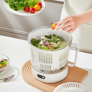 Essoreuse à salade électrique rapide avec frein, support OEM, en plastique, pour laver, sécher et égoutter les légumes - Product Image 1