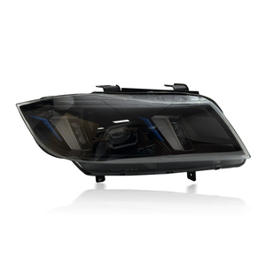 Faros Delanteros SJC <span class=keywords><strong>para</strong></span> BMW Serie 3 E90, Diseño Ojos de Serpiente, 2005-2012, Luces Delanteras Mejoradas, DRL Amarillo y Blanco - Product Image 2