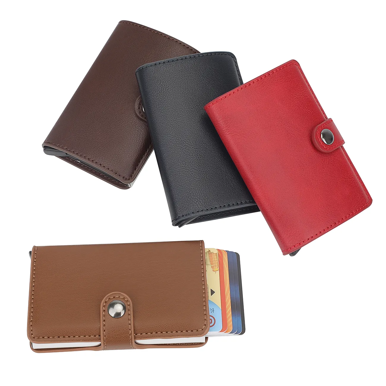 J.M.D Hot Sale Luxury Top Genuine Leather Men Wallets Card Holder Rfid Mini Smart Wallet Small Purse Money Bag Thin Slim Wallet