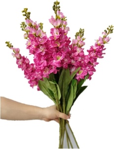 Vente en gros pas cher soie artificielle Delphinium fleur branche en blanc <span class=keywords><strong>bleu</strong></span> rouge violet Larkspur <span class=keywords><strong>jacinthe</strong></span> pour l'obtention du diplôme de Noël - Product Image 4