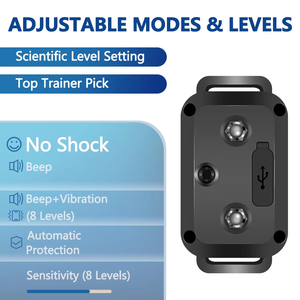 Fast Charging Smart <strong>Dog</strong> Anti Bark <strong>Collar</strong> No <strong>Shock</strong> High Sensitivity 0.01s Chip Response IP67 Beep Vibration Adjustable Friendly - Product Image 3