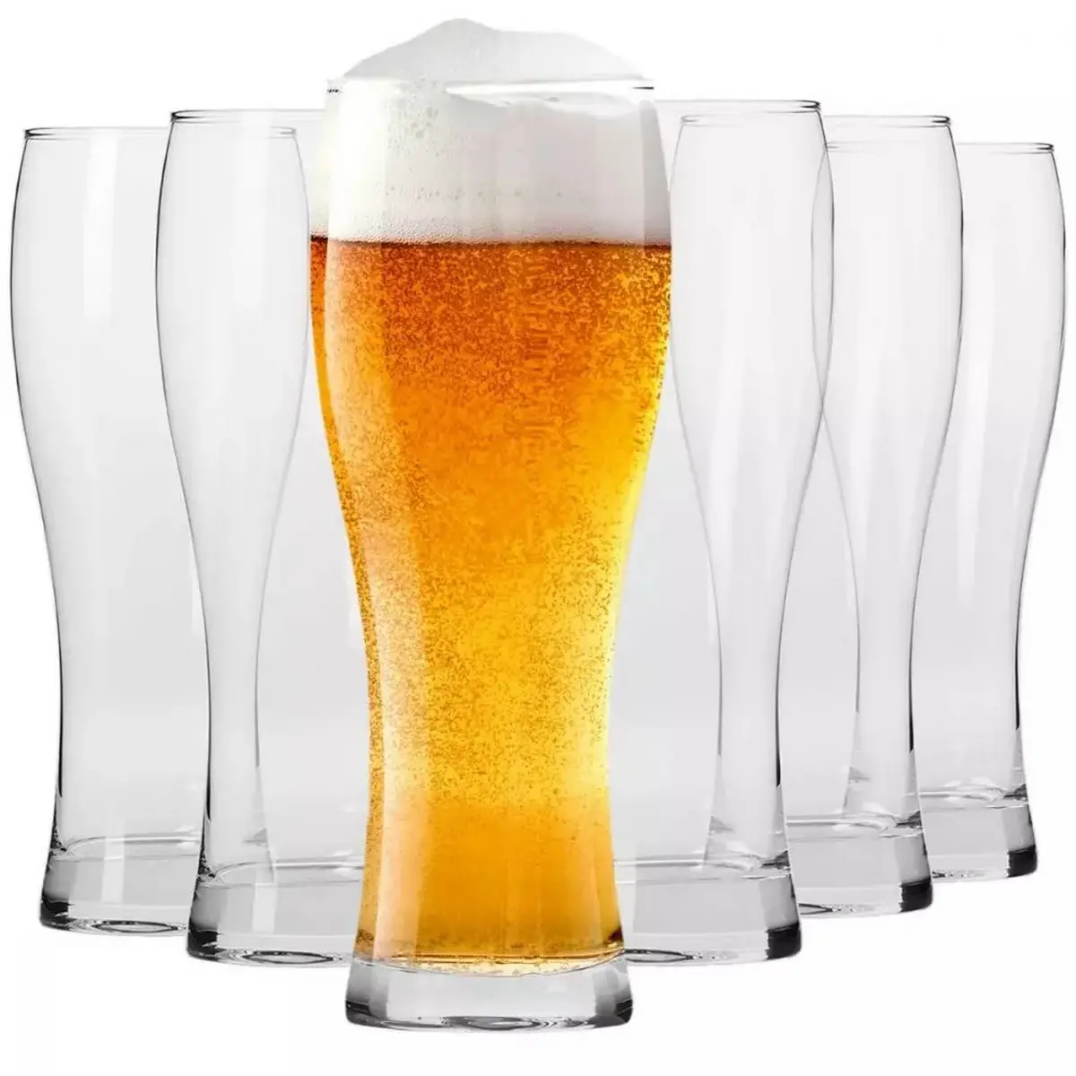 Tall Classic Beer Glass Set - 6-Piece Collection - 16.9 oz  500ml  Capacity - Craftsmanship - B2B Wholesale Offer - Krosno Glass