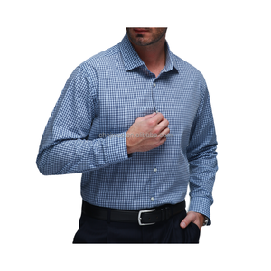 Chemises habillées pour hommes, manches longues, haute élasticité, luxe, infroissables, coupe classique, boutonnées, pour affaires - Product Image 5