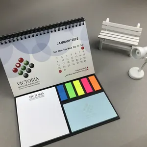 Customized wholesale print your logo English yearly paper deski Calendar