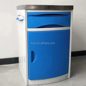 Grande armoire de rangement en ABS, armoire de chevet avec dessus en acier inoxydable, coins arrondis, bords scellés, mobilier de salle d'hôpital KZ-A116 - Product Image 1