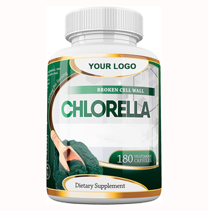 Cápsulas Vegetales de Chlorella con Pared Celular Rota OEM, 60 Unidades, Veganas, Ricas en Clorofila, Fibra Dietética, Suplemento Superalimento de Algas Verdes - Product Image 1