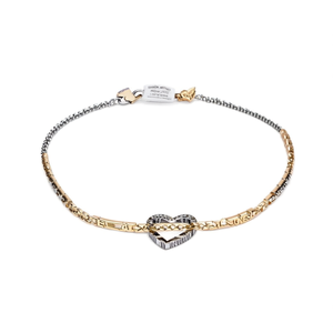 Stainless Steel Heart Charm <b>Bracelet</b> PVD Gold Plated Fashion Jewelry for Women - Product Image 2