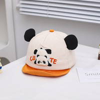 Dibujos animados Panda invertido Super lindo bebé sombrero gorra de béisbol lindo 0-3 años bebé suave sombrero.