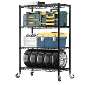 Giá để đồ bằng thép không gỉ 48x36x18 inch, siêu bền, 6 tầng, có bánh xe và chân điều chỉnh, sơn tĩnh điện màu <span class=keywords><strong>chrome</strong></span> - Product Image 6