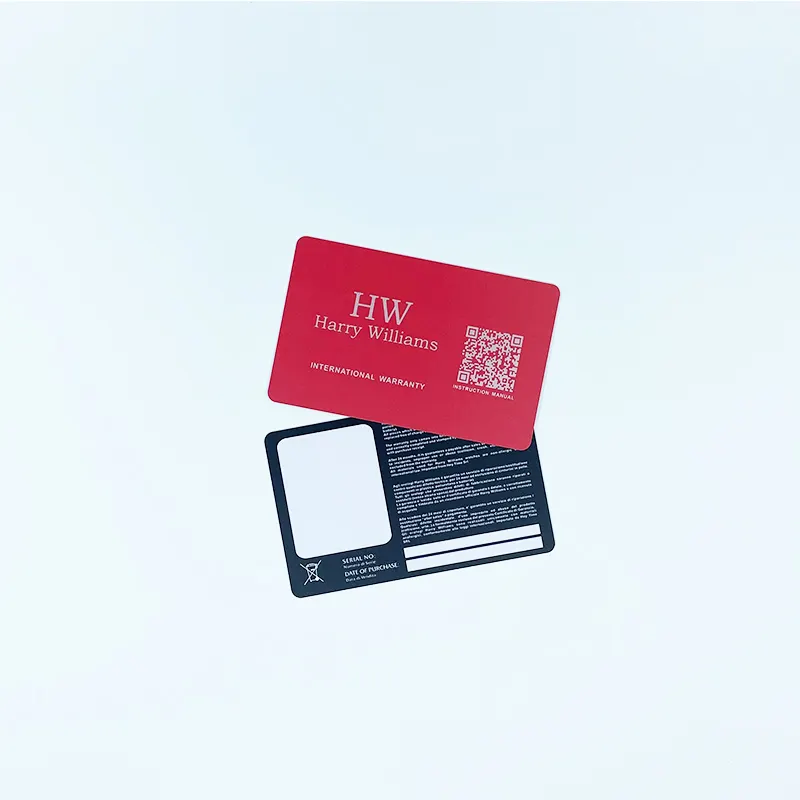 カスタム高級クレジットカードサイズフルカラー印刷プラスチックQRコードカードRFID/NFC署名パネル保証/ロイヤルティカード