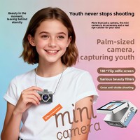 LK-027 Çevirmeli Ekranlı Mini Taşınabilir Yüksek Çözünürlüklü Dijital CCD 5-12MP TF Kartlı Öğrenci Kamerası