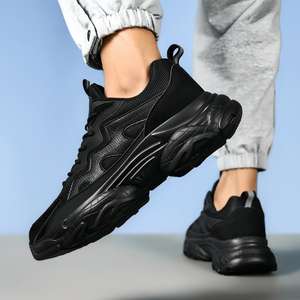 Chaussures de sport de loisirs pour hommes, respirantes, anti-blocage, de sécurité, avec laçage rapide, style marche, chaussures athleisure - Product Image 5