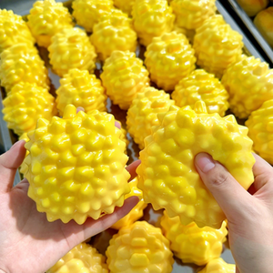 Crunchy Durian-<b>shaped</b> Building <b>Block</b> Squeeze Ball Custom Handmade Crunchy-sounding Stress-relief Toy Cross-border - Product Image 1