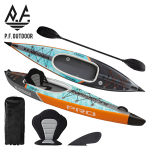 Dropshipping OEM Kayak Gonflable Ocean Water Race Kayak 2 Places Drop Stitch PVC Gonflable Canoë Kayak de Pêche avec Pagaie - Product Image 1