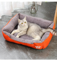 Vente en gros de lits pour chiens de luxe imperméables ultra doux, lit pour animaux de compagnie rectangulaire, lit pour chien lavable