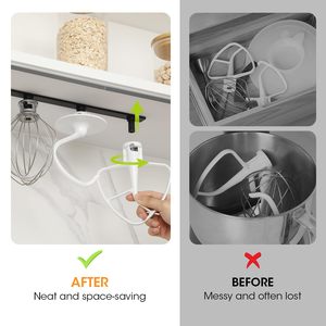 <span class=keywords><strong>Support</strong></span> <span class=keywords><strong>mural</strong></span> double niveau en acier inoxydable pour accessoires de cuisine, idéal pour le rangement et l'organisation - Product Image 4