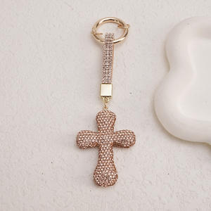 سلسلة مفاتيح جديدة من حجر الراين المتقاطع ، سلسلة مفاتيح بحجر الراين بالكامل ، حقيبة هاتف محمول ، سلسلة مفاتيح معدنية متدلية عبر قلادة - Product Image 6