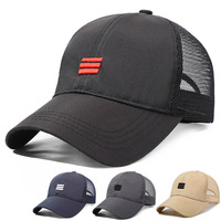 Gorra Trucker Negra de 3 Barras con Malla y Cierre Ajustable, Estilo Dad Hat, con Logotipo Bordado Personalizado para Hombres, Deportes, Golf, Aire Libre, Bajo MOQ, Fábrica BSCI, DDP