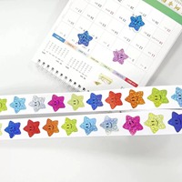 Autocollants étoiles holographiques colorés, 500 pièces, autocollants adhésifs pour tableau de récompense, étiquettes décoratives pour jouets et cadeaux