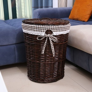 Cestas de Almacenamiento Multiusos de Mimbre Tejido a Mano, Ecológicas y Duraderas, Tipo Soporte, para Uso en el Hogar y Hoteles, Baño, Lavandería, Armario - Product Image 2