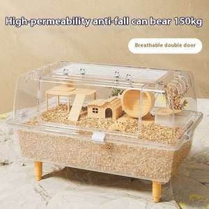 Gabbia moderna trasparente all'ingrosso del criceto con il vassoio di plastica grande scatola di allevamento della Villa-size e interni spaziosi - Product Image 3
