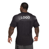 Logo personnalisé vêtements de sport de fitness réguliers marque séchage rapide blanc coton élasthanne mince entraînement gymnastique plaine hommes Muscle Fit t-shirt