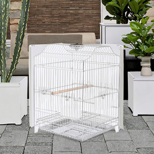 OEM paslanmaz çelik katı desen düğme kapatma uçan kuşlar için çevre dostu büyük Pet kuş papağan kafes - Product Image 2