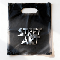 Maßgefertigte Langlebige Kleidungsverpackung Wiederverwendbare Gestanzte Handlange HDPE/PE Einkaufstaschen mit Individuellem Logo Tiefdruck/Siebdruck