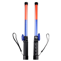 Silbato magnético de alta resistencia, luz led roja y azul, señal de tráfico, bastón estroboscópico de seguridad de emergencia, autodefensa